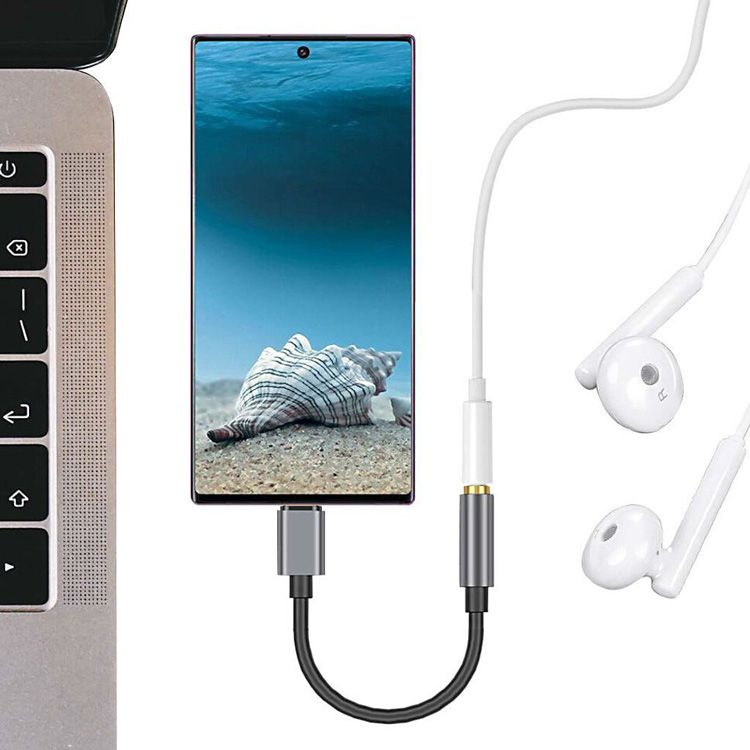 Переходник USB Type-C (m) - AUX 3.5мм (f) Baseus L54 - Серый (CATL54-0G)