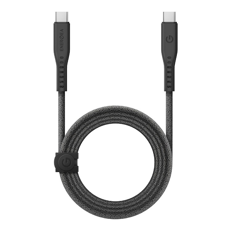 Кабель Energea FLOW USB-C to USB-C PD240W 5A Nanoweave Magnetic tie Black 3.0m