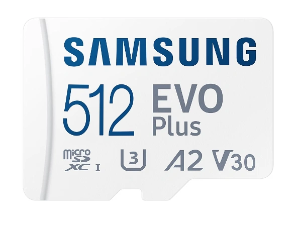 Карта памяти Samsung EVO Plus 512GB MicroSDXC Class 10/UHS-I/U3/130Мб/с MB-MC512KA