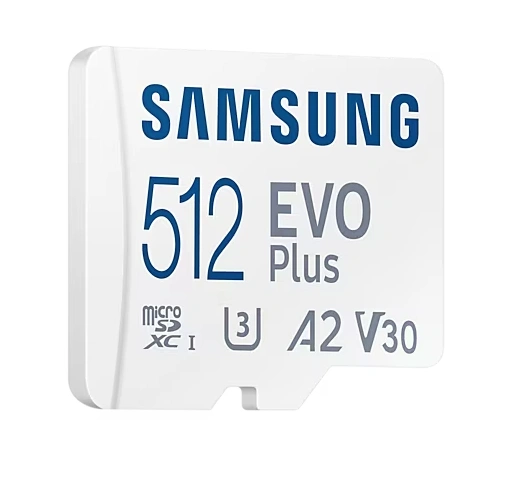 Карта памяти Samsung EVO Plus 512GB MicroSDXC Class 10/UHS-I/U3/130Мб/с MB-MC512KA