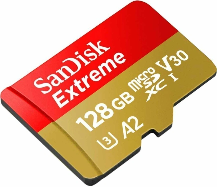 Карта памяти Sandisk Extreme 128GB MicroSDXC Class 10/UHS-I/U3/V30/A2/190 Мб/с SDSQXAA-128G-GN6MN
