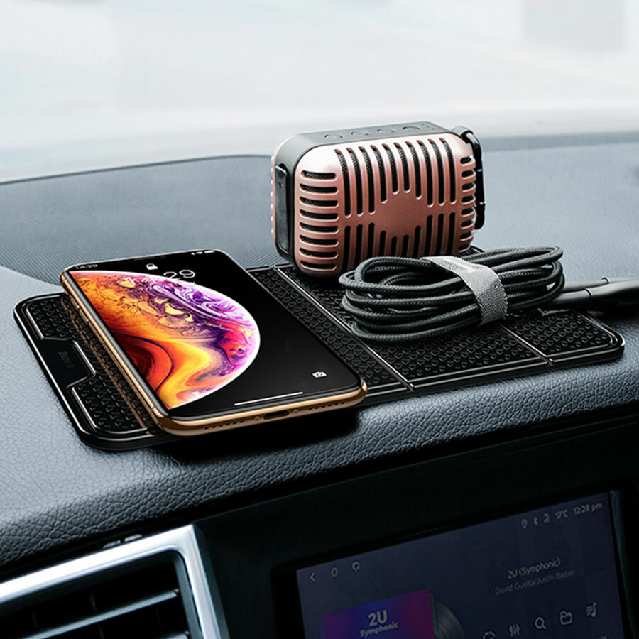 Автомобильный держатель BASEUS Antiskid Pad, коврик, на приборную панель, черный