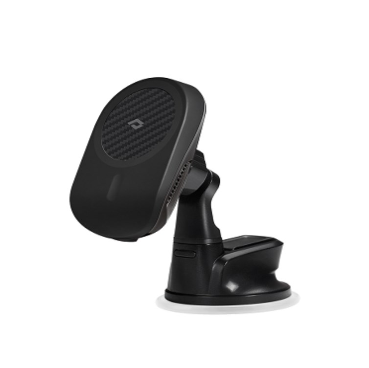 Держатель Pitaka New MagEZ Car Mount Pro MagSafe Qi (присоска) чёрная/black