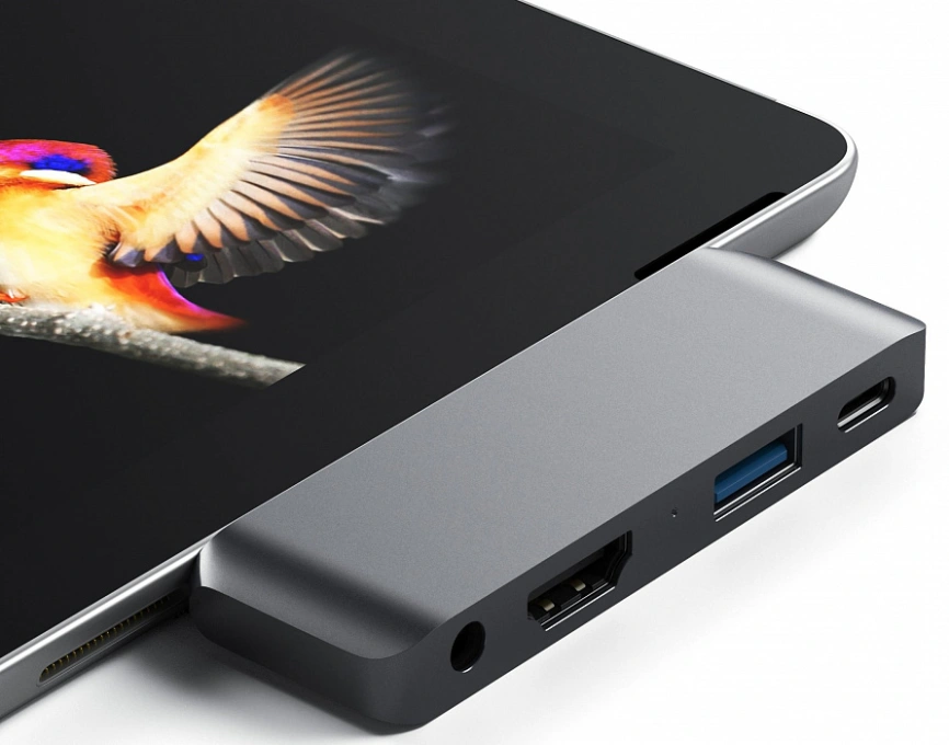 Хаб Satechi USB-C 4 в 1 (ST-TCMPHM) Space Gray