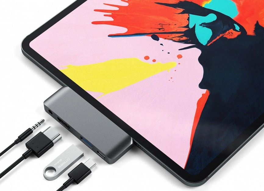 Хаб Satechi USB-C 4 в 1 (ST-TCMPHM) Space Gray