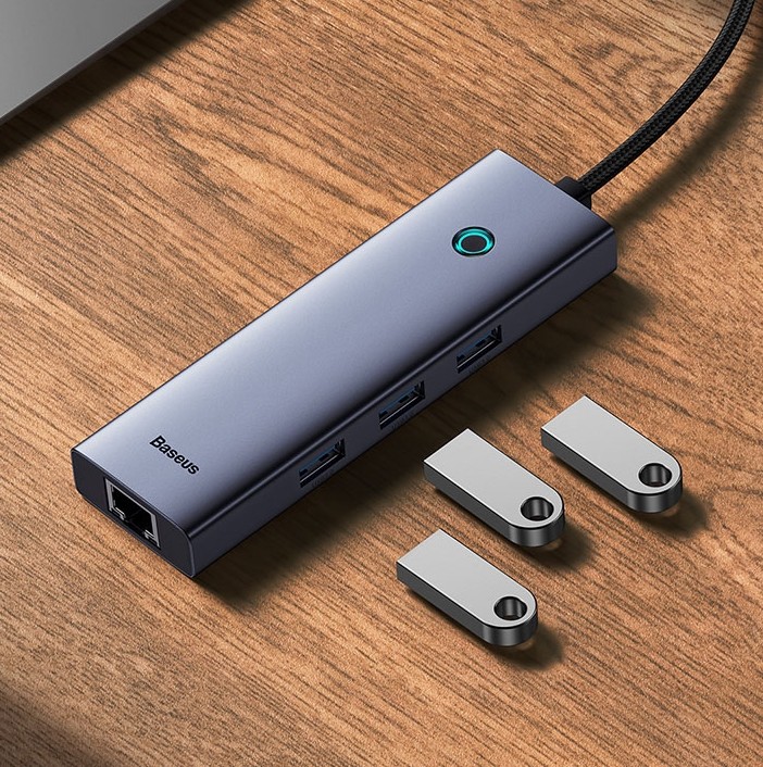 Хаб Baseus BS-OH109 USB Space Grey (B0005280A813-01)