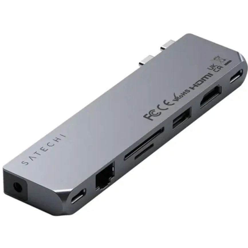 Хаб Satechi USB-C 8 в 1 (ST-UCPHMXM) Space Gray