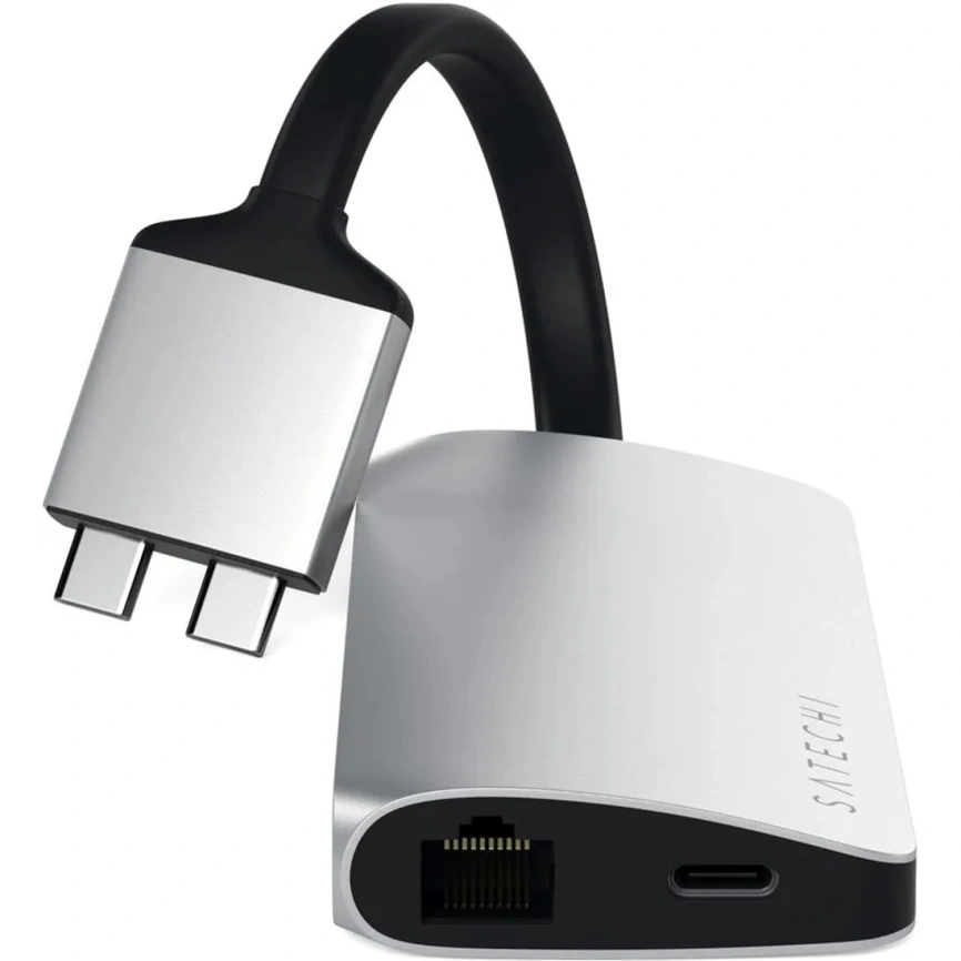Хаб Satechi USB Type-C Dual Multimedia Adapter для Macbook (ST-TCDMMAS)