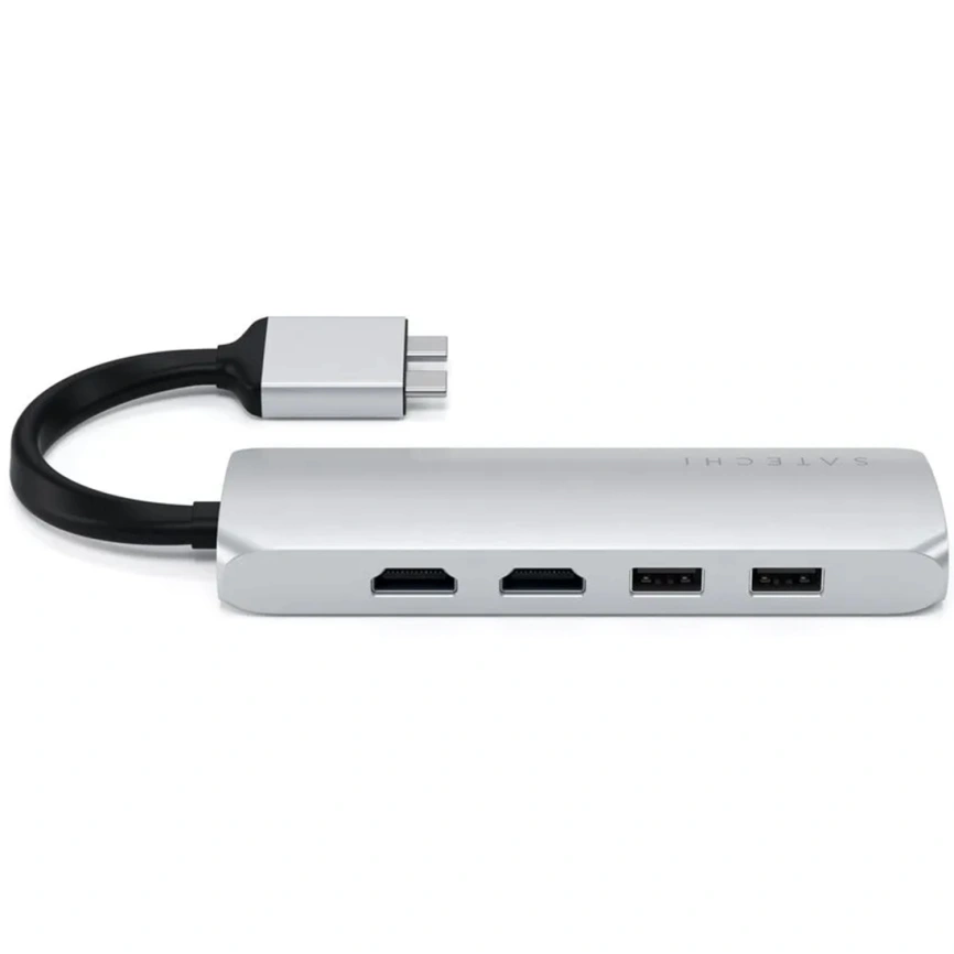 Хаб Satechi USB Type-C Dual Multimedia Adapter для Macbook (ST-TCDMMAS)