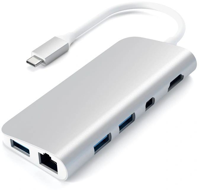 Хаб Satechi USB-C 9 в 1 (ST-TCMM8PAS) Silver