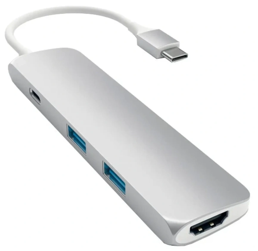 Хаб Satechi USB-C 4 в 1 (ST-CMAS) Silver