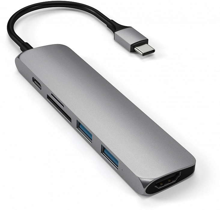 Хаб Satechi USB-C 6 в 1 (ST-SCMA2M) Space Gray