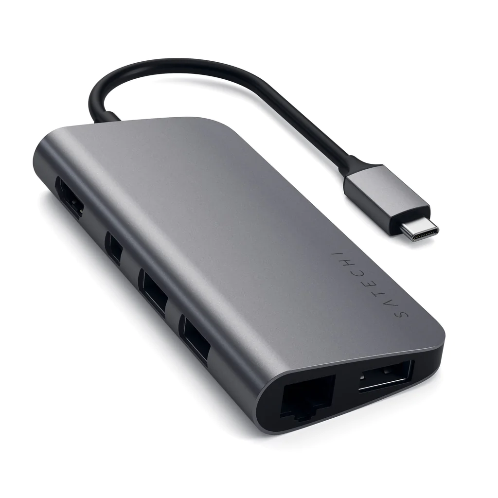 Адаптер Satechi Aluminum USB Type-C Multimedia Adapter (ST-TCMM8PAM)