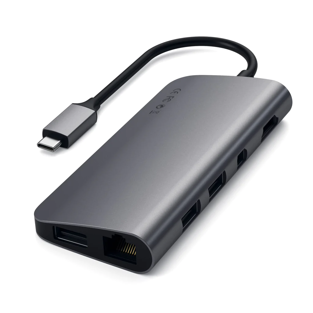 Адаптер Satechi Aluminum USB Type-C Multimedia Adapter (ST-TCMM8PAM)