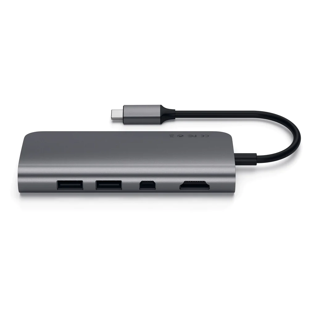 Адаптер Satechi Aluminum USB Type-C Multimedia Adapter (ST-TCMM8PAM)