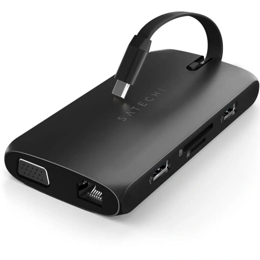 Хаб Satechi USB-C 8 в 1 (ST-UCMBAK) Black