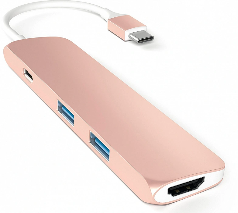 Хаб Satechi USB-C 4 в 1 (ST-CMAR) Rose Gold
