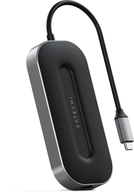 Адаптер Satechi USB-C 4 Multiport Adapter with 2.5G Ethernet, Серый Космос