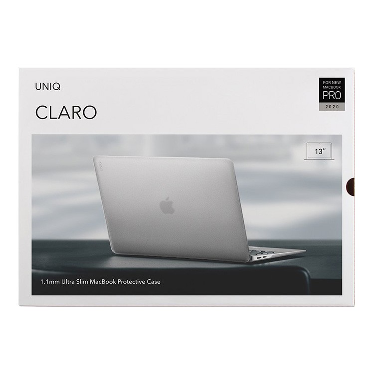 Чехол Uniq Husk Pro Claro для MacBook Pro 13" (2020), матовый прозрачный