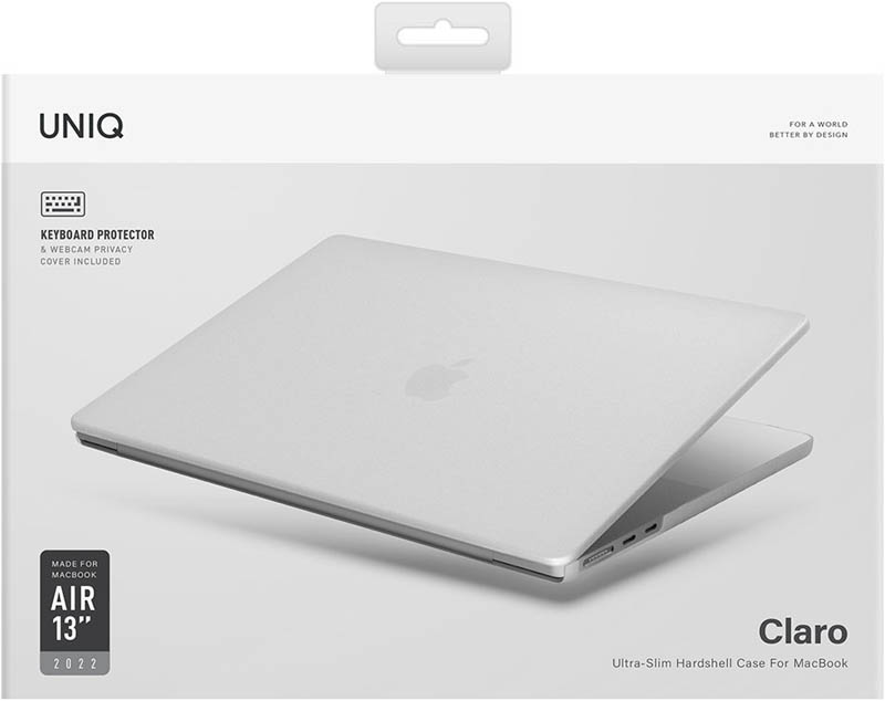 Чехол Uniq Husk Pro Claro для MacBook Air 13" (2022-2025 M2-M4), Matte Clear