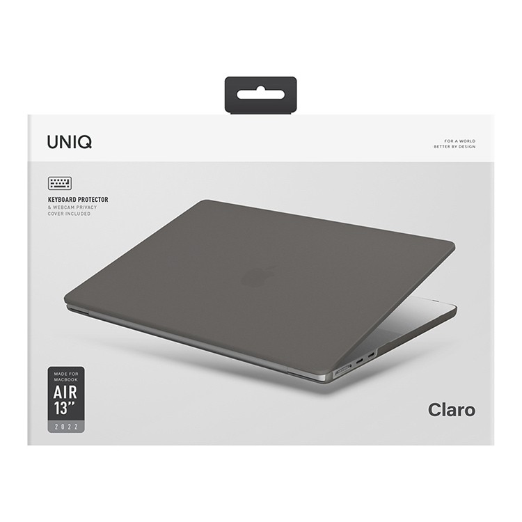 Чехол Uniq Claro для MacBook Air 13" (2022-2024), Серый