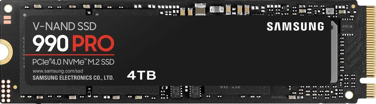SSD-накопитель Samsung 990 Pro 4ТБ, M.2 2280, NVMe, PCIe 4.0 x4 (MZ-V9P4T0BW)