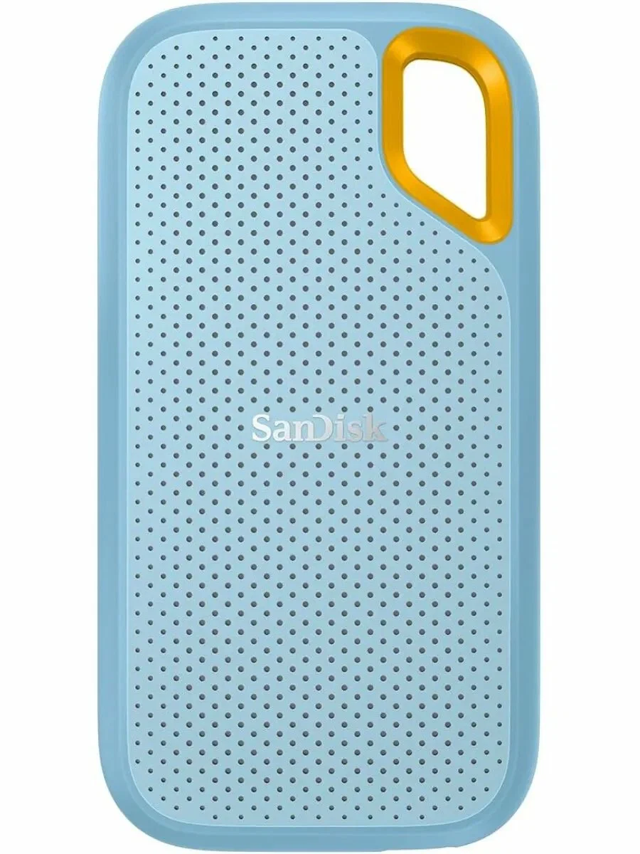 Внешний SSD-накопитель SanDisk Extreme Portable SSD V2, 2Тб, USB-C (SDSSDE61-2T00-G25) Небесно-голубой
