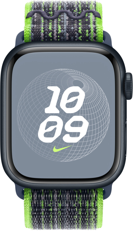 Ремешок спортивный для Apple Watch Nike, 41 мм, зелено-голубой (MTL03)