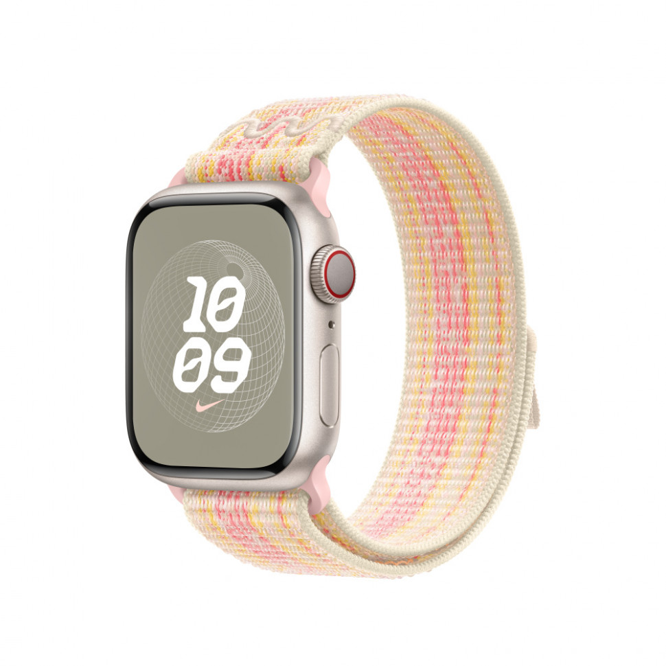 Браслет спортивный для Apple Watch 41mm Nike Sport Loop - Звездно-розовый (Starlight/Pink) MUJW3
