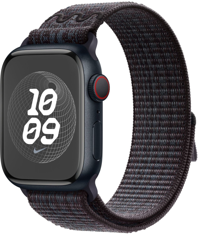 Ремешок для Apple Watch 41 мм, черно-голубой (MUJV3)