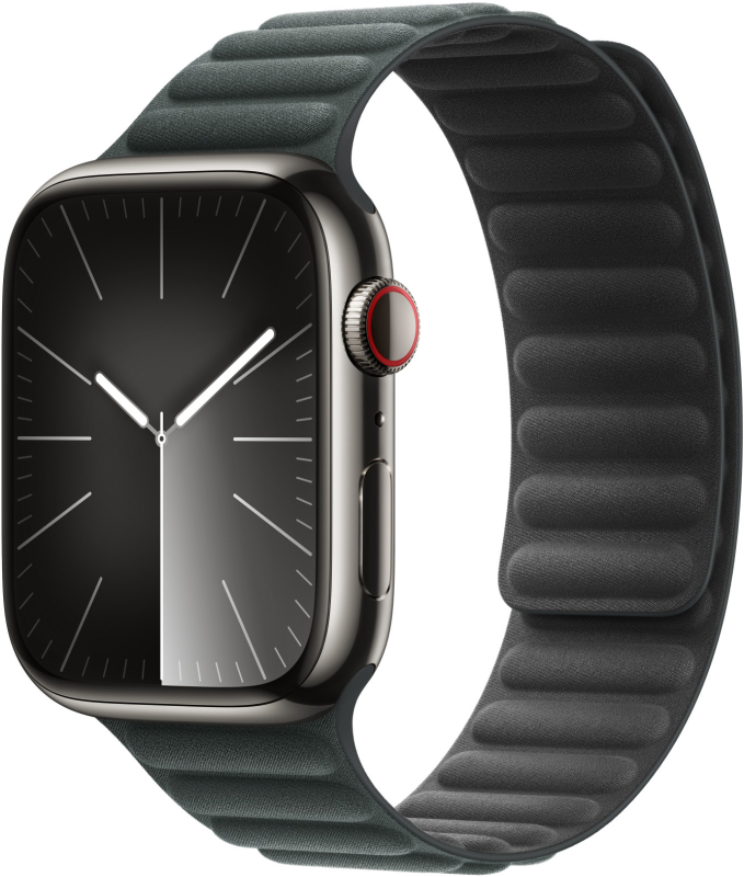 Ремешок для Apple Watch 45 мм, Magnetic Link, S/M, (MTJC3), зеленый