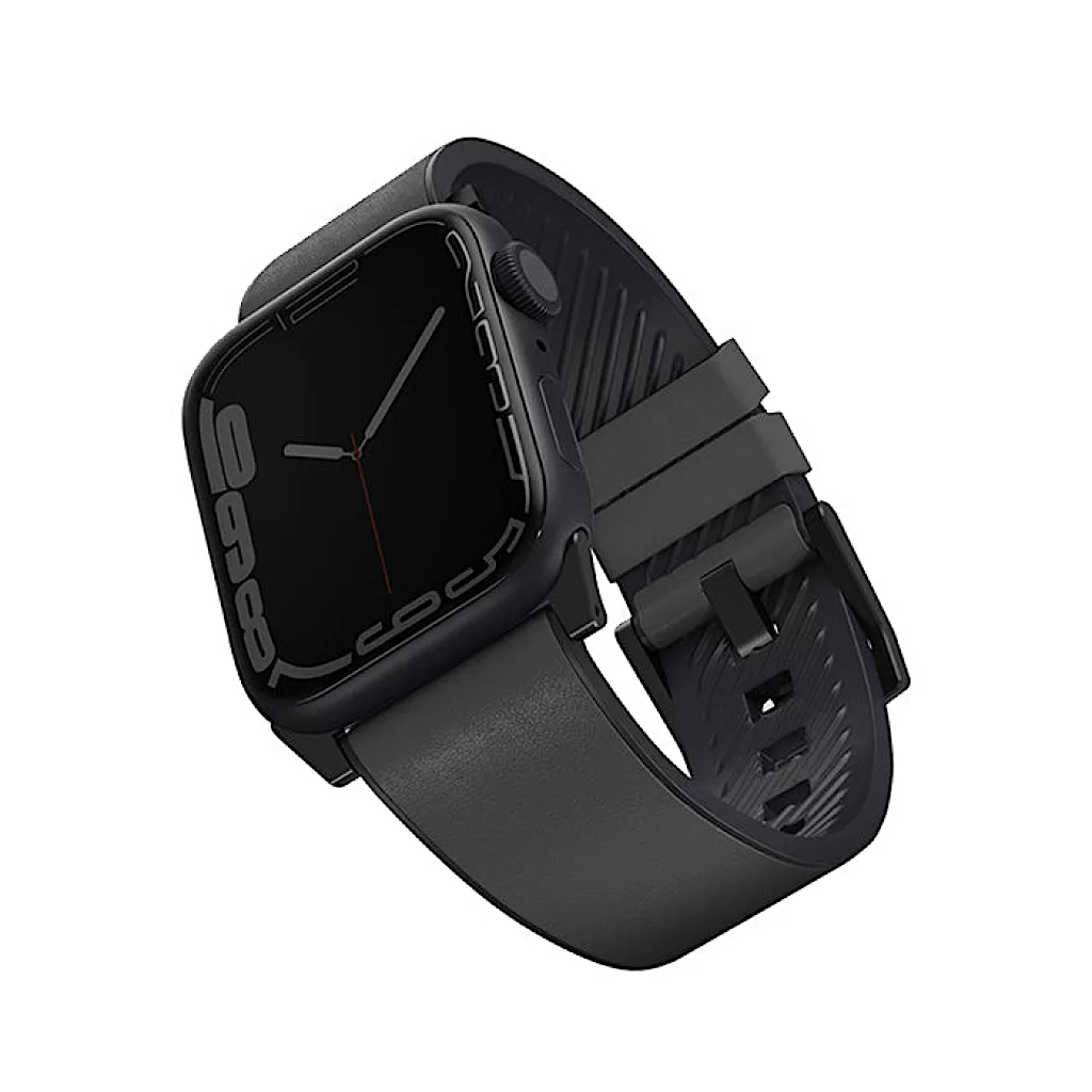 Ремешок Uniq Straden Waterproof для Apple Watch 49/45/44/42 mm, кожа/силикон Серый