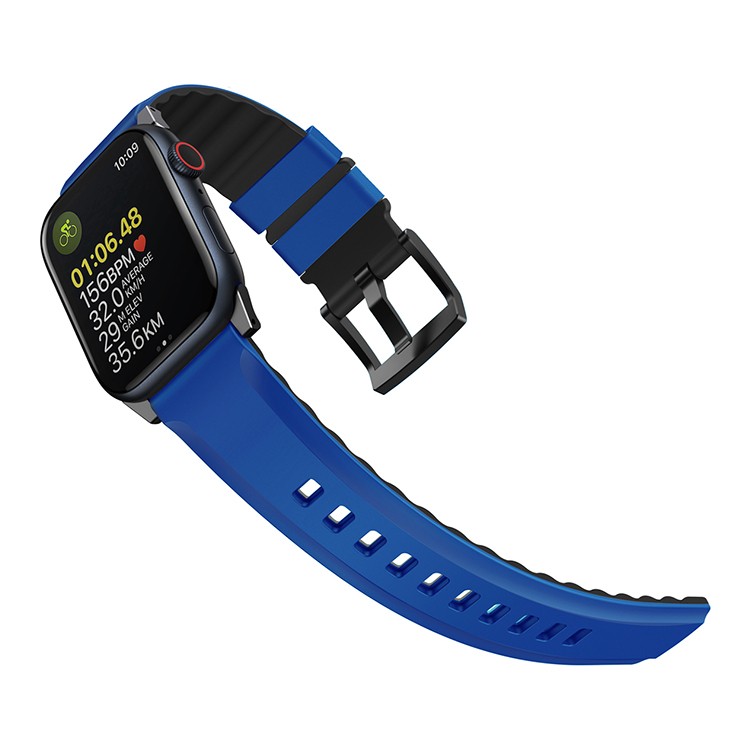 Ремешок Uniq для Apple Watch 49/45/44/42 мм Linus Airosoft silicone strap Синий