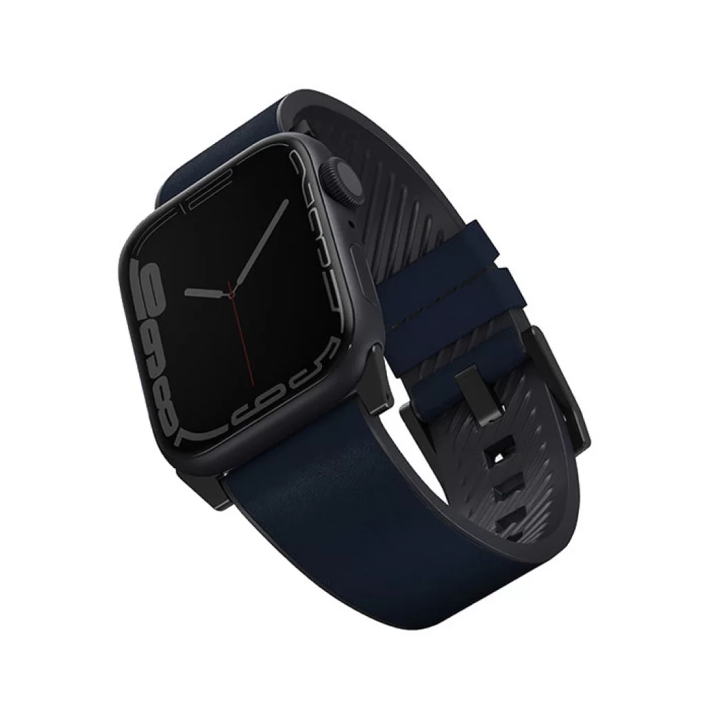 Ремешок Uniq Straden Waterproof для Apple Watch 49/45/44/42 mm, кожа/силикон Синий