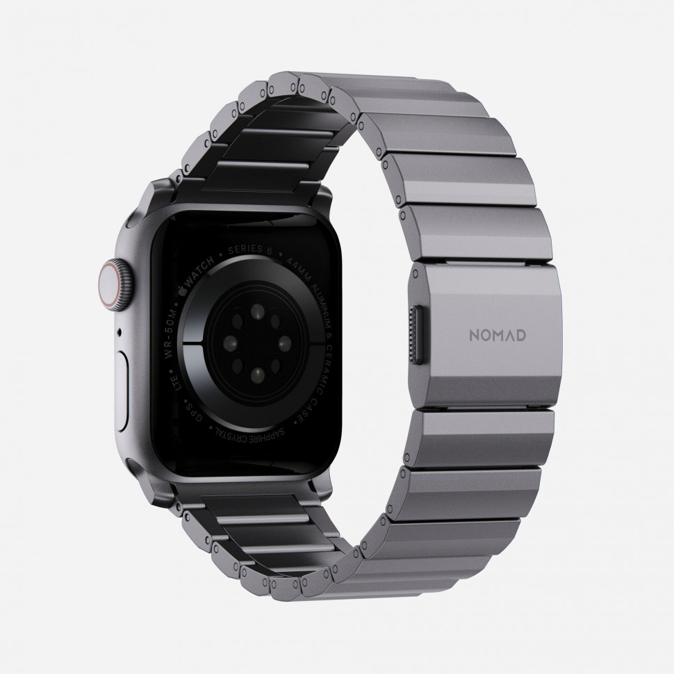 Ремешок Nomad Aluminum Band для Apple Watch 49/45/44/42 мм серый космос (Space Gray)