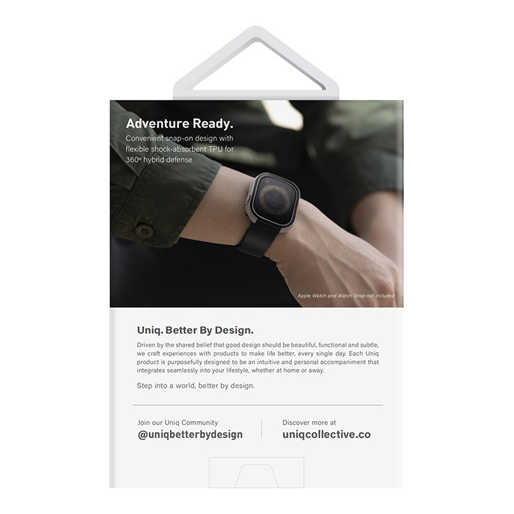 Чехол Uniq Valencia aluminium для Apple Watch Ultra 49 мм Черный