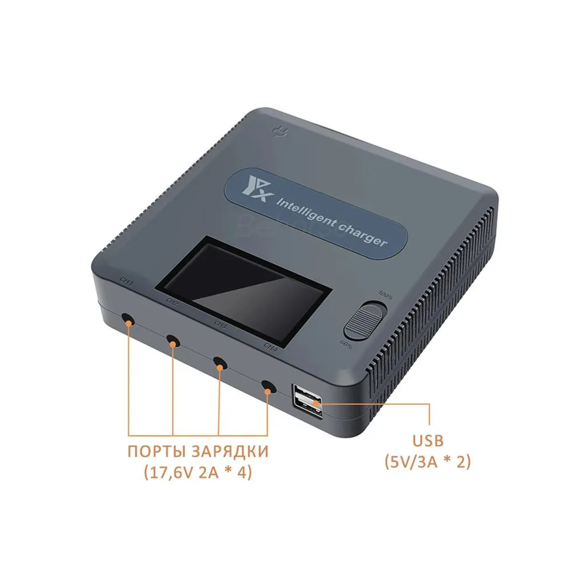 Зарядное устройство 6В1, 140W на 4 АКБ для DJI Mavic 3, 3 Pro, Classic