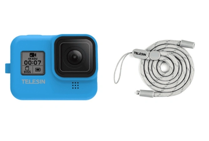 Силиконовый чехол Telesin для GoPro HERO 8 Black ( GP-PTC-801-BL) Blue