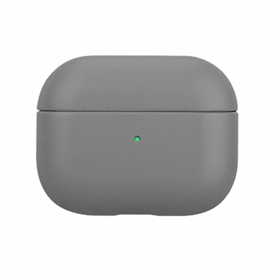 Чехол Kzdoo LuxCraft+ для AirPods 4 искусcтвенная кожа (серый)
