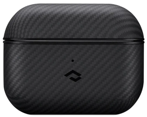 Чехол Pitaka MagEZ Case for AirPods Pro 2 поддерживает MagSafe, чёрно/серый (полоска)