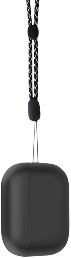 Силиконовый чехол Deppa для AirPods PRO2 с ремешком (47340) Black