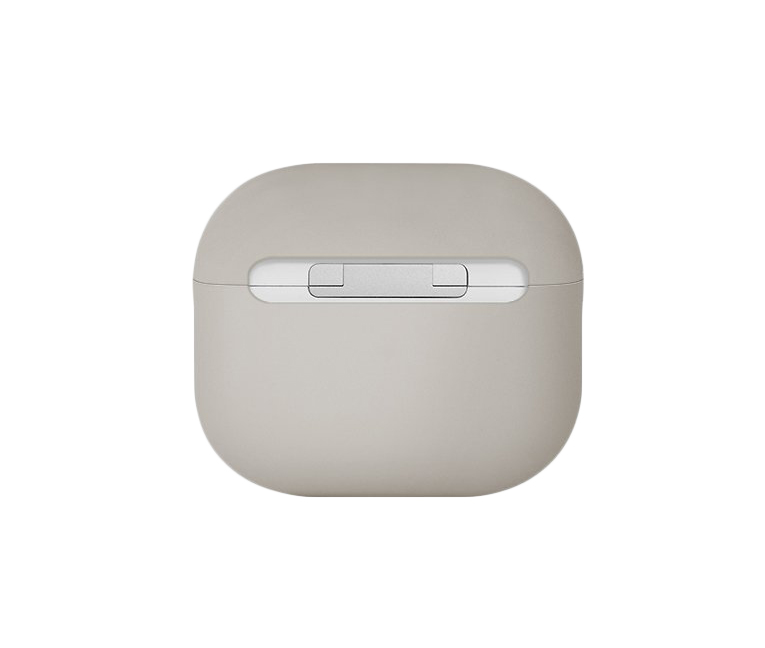 Чехол с карабином Uniq Lino Liquid Silicone для AirPods 3 Бежевый