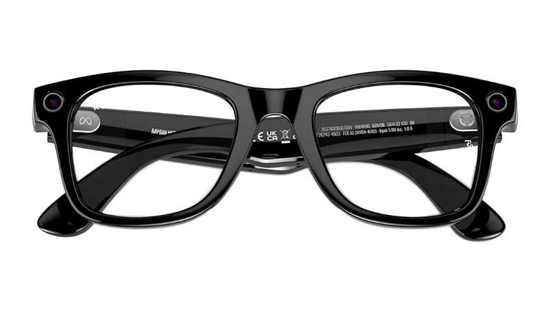 Смарт-очки Ray ban Wayfarer Shiny Black / Clear (RW4006) 601/SB,  L