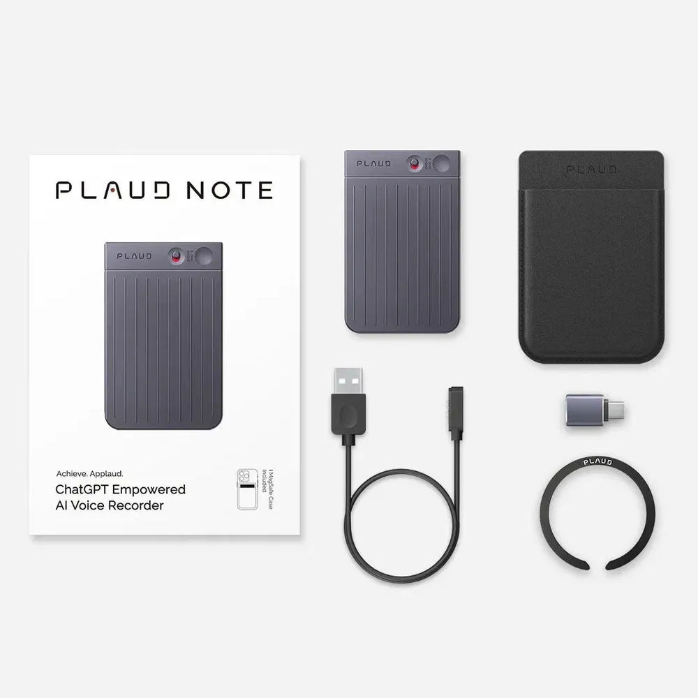 Диктофон Plaud Note с ChatGPT, 64 ГБ (Black | Черный)