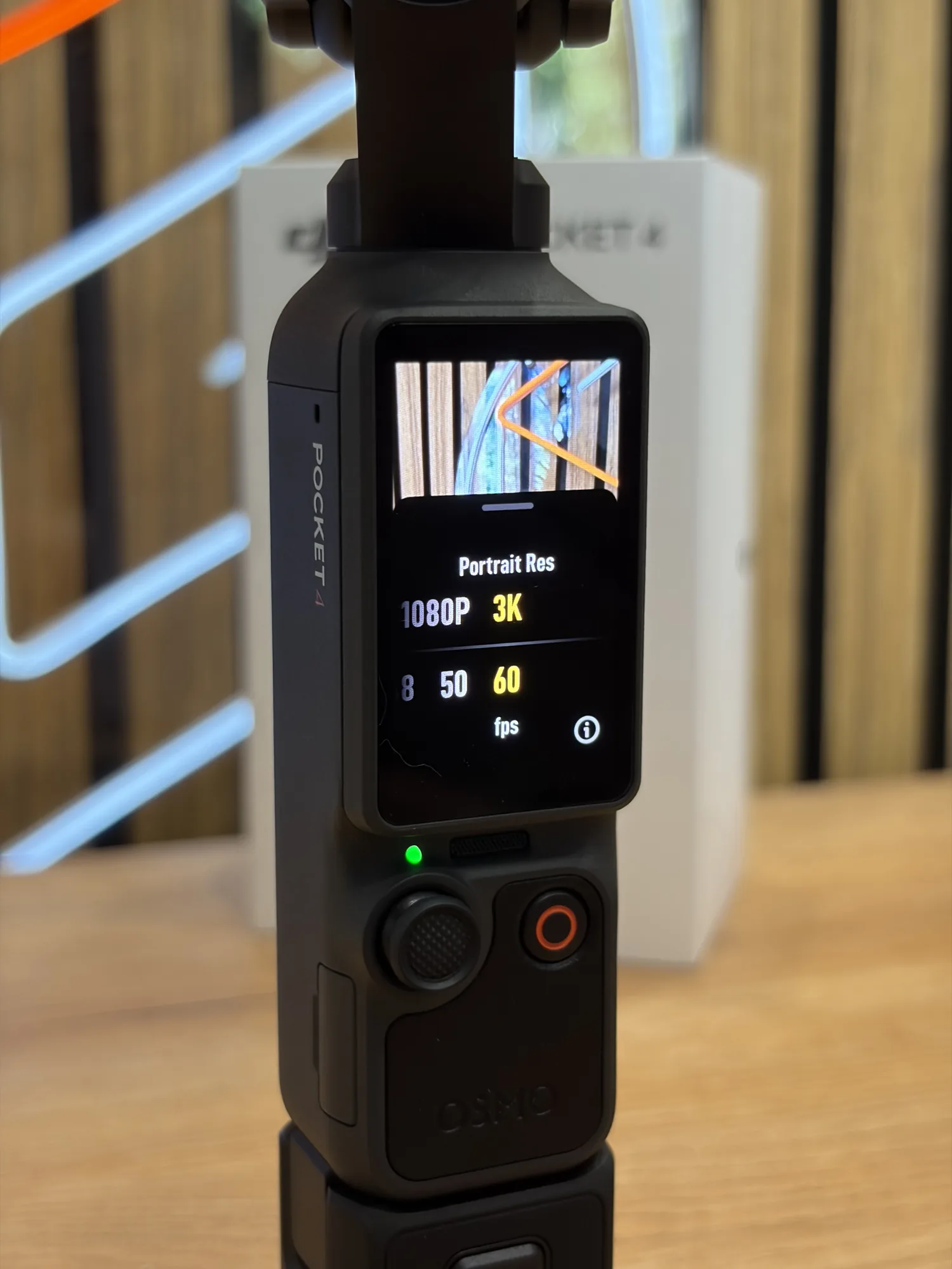 Настройки видео на экране DJI Osmo Pocket 4