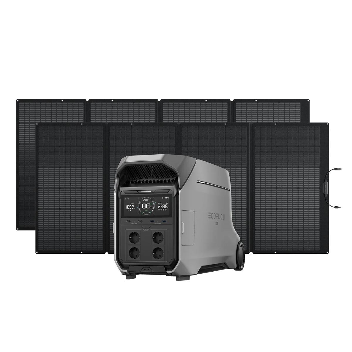 Портативная зарядная станция EcoFlow DELTA Pro 3 + 2 солнечные панели 400 Вт
