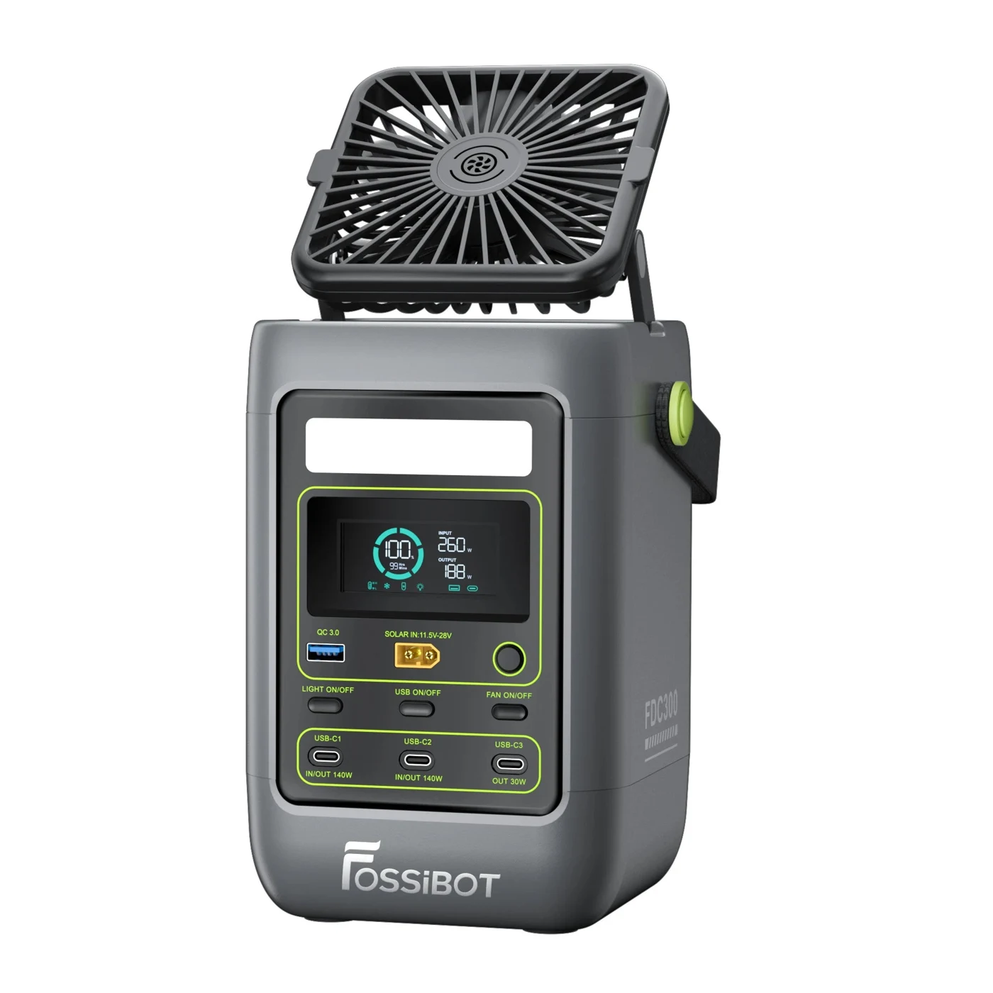 Портативная зарядная станция FOSSiBOT FDC300 (288 Втч, без розеток 230 В)